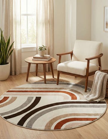 5' 3 x 5' 3 Charlotte Round Rug