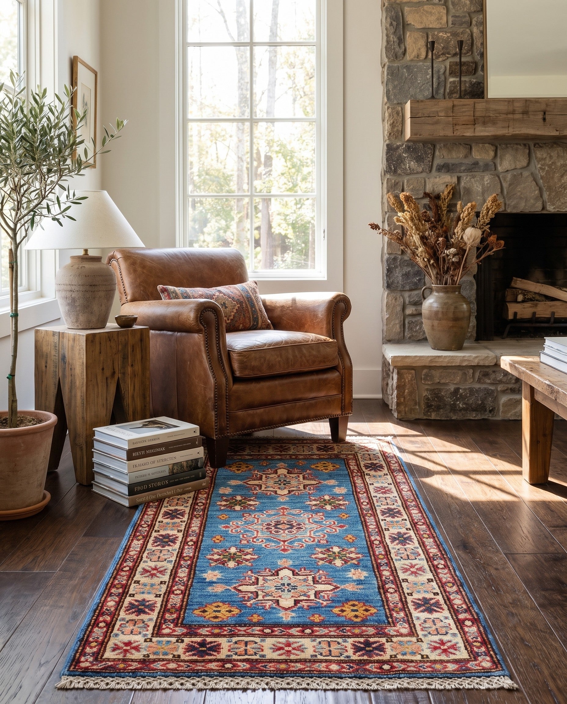 1' 11 x 3' 2 Hand Knotted Kazak Rug