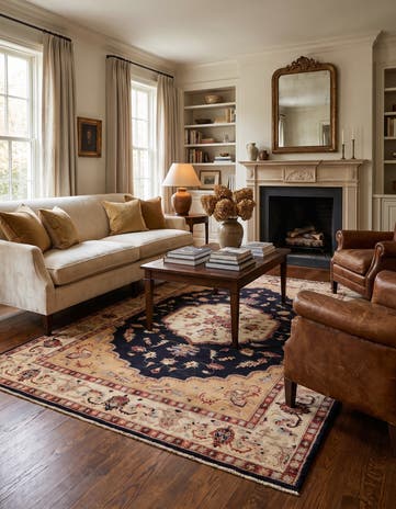 5' 6 x 7' 3 Hand Knotted Ziegler Rug
