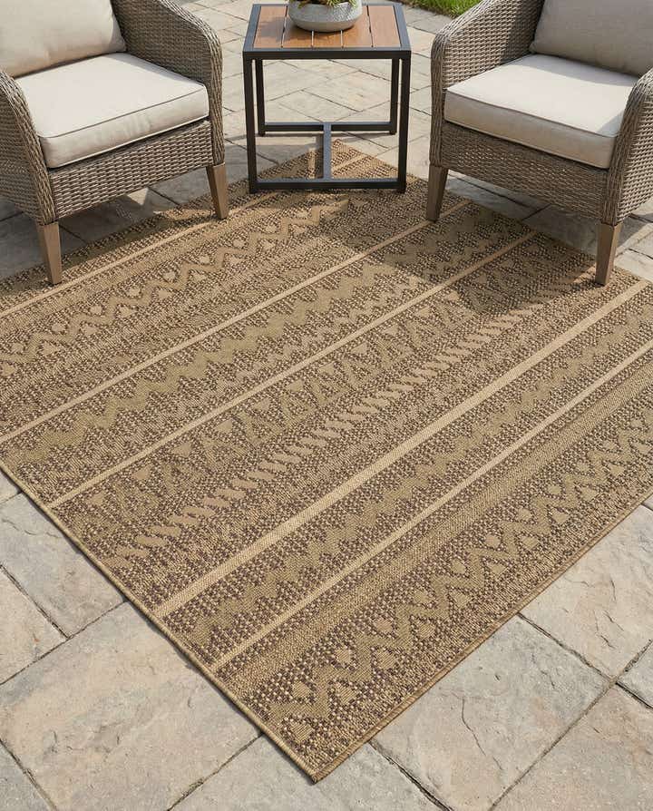 6' x 6' Easy-Clean Modern Indoor / Outdoor Square Rug