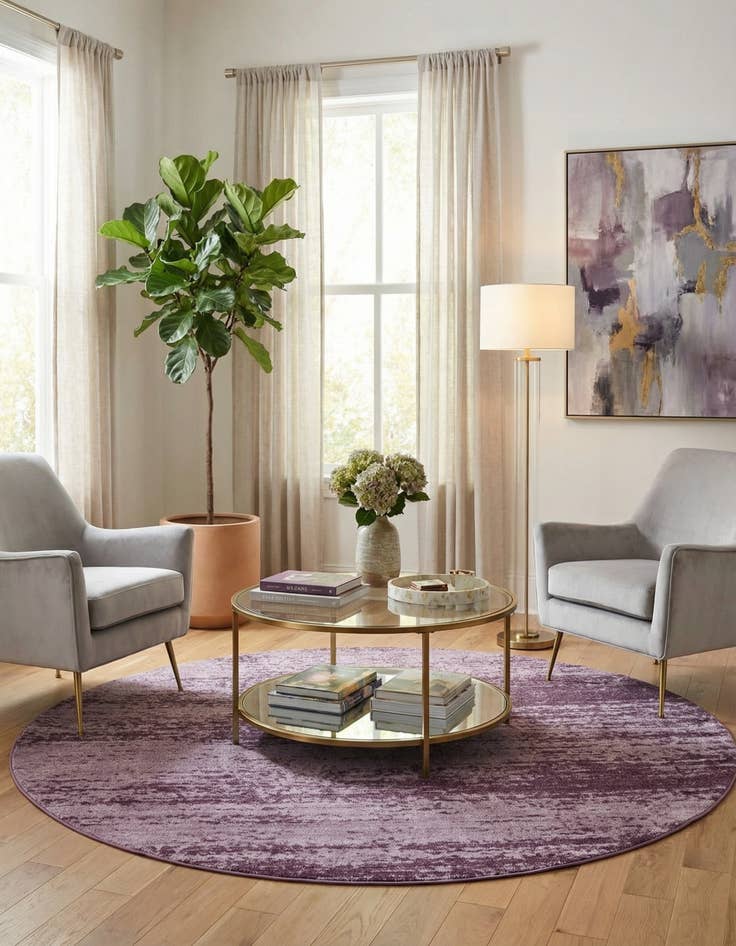 Detail image of 7' 10 x 7' 10 Angelica Round Rug