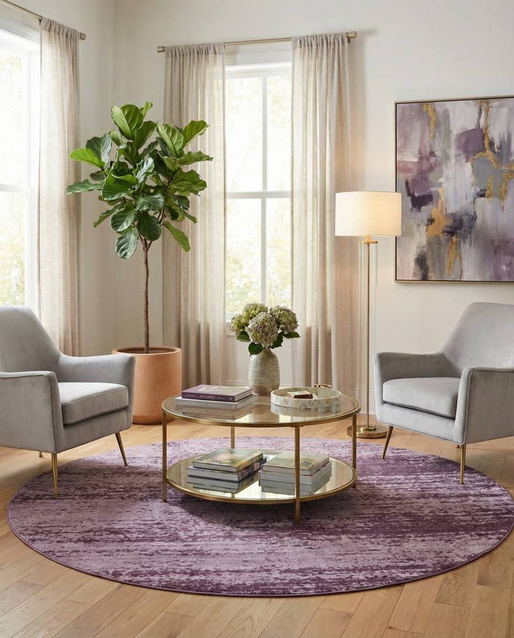 Detail image of 7' 10 x 7' 10 Angelica Round Rug