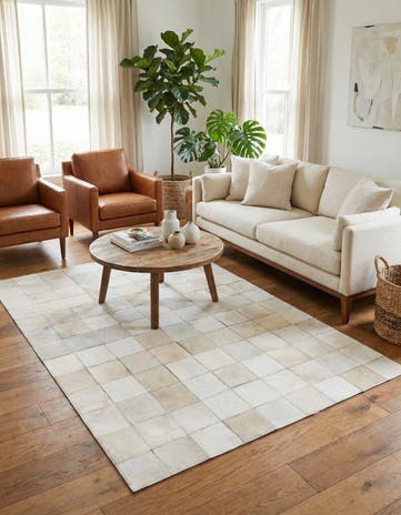 4' x 5' 10 Cowhide Stocks Rug