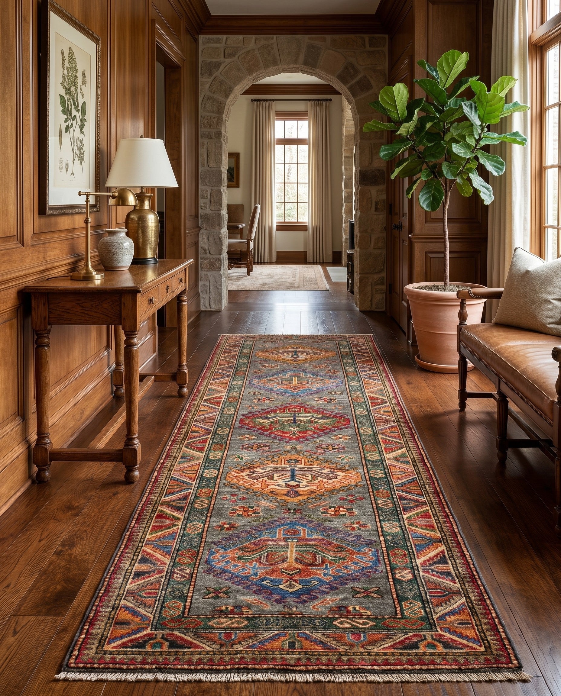 2' 10 x 8' Hand Knotted Kazak Runner Rug