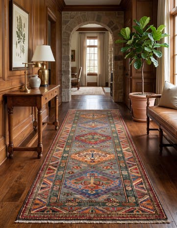 2' 10 x 8' Hand Knotted Kazak Runner Rug
