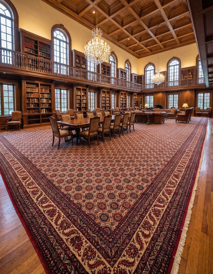 Detail image of 13' 4 x 25' Torkman Wool Rug