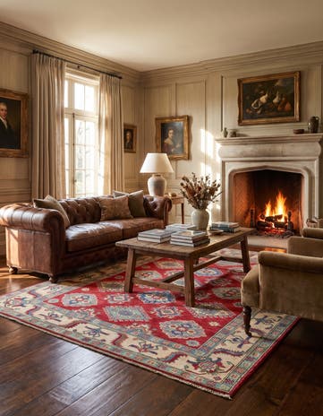 5' x 7' 1 Hand Knotted Kazak Rug