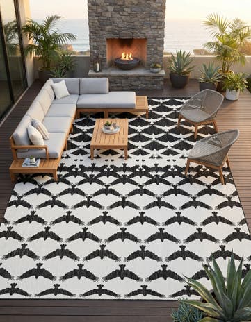 10' x 14' Easy-Clean Modern Indoor / Outdoor Rug