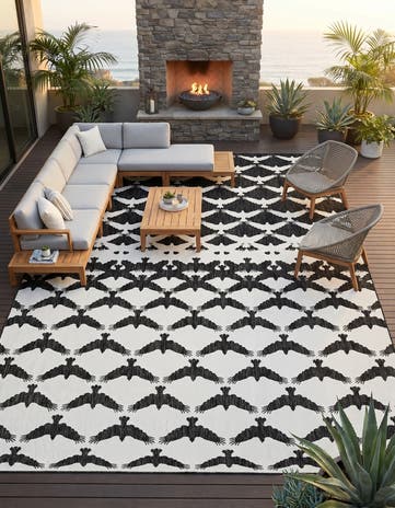 10' x 14' Easy-Clean Modern Indoor / Outdoor Rug