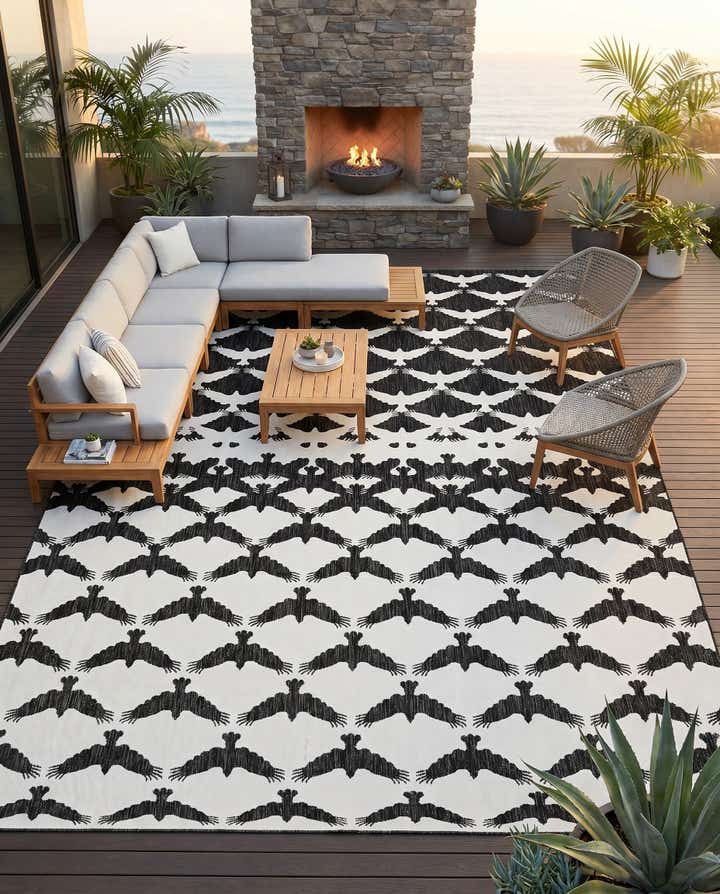 10' x 14' Easy-Clean Modern Indoor / Outdoor Rug