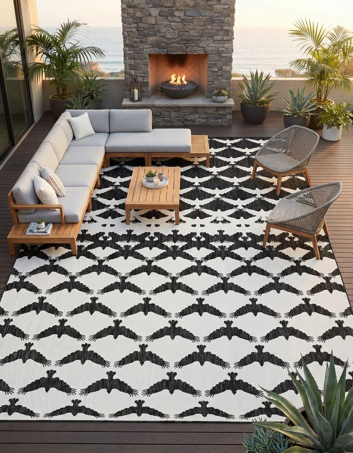 10' x 14' Easy-Clean Modern Indoor / Outdoor...
