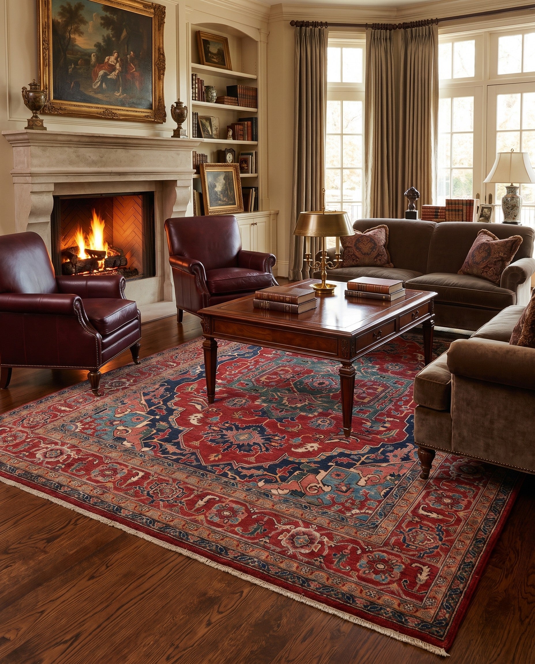 8' 3 x 10' 1 Hand Knotted Heriz Rug