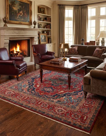 8' 3 x 10' 1 Hand Knotted Heriz Rug