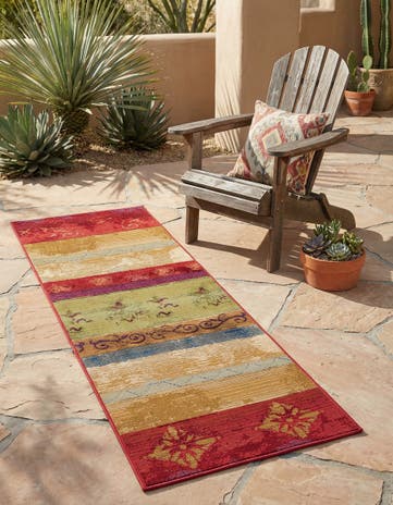 Easy-Clean Modern Indoor / Outdoor Runner Rug