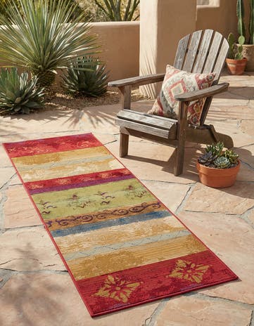 Easy-Clean Modern Indoor / Outdoor Runner Rug