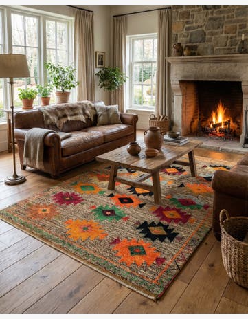 4' 2 x 5' 10 Hand Knotted Balouch Wool Rug