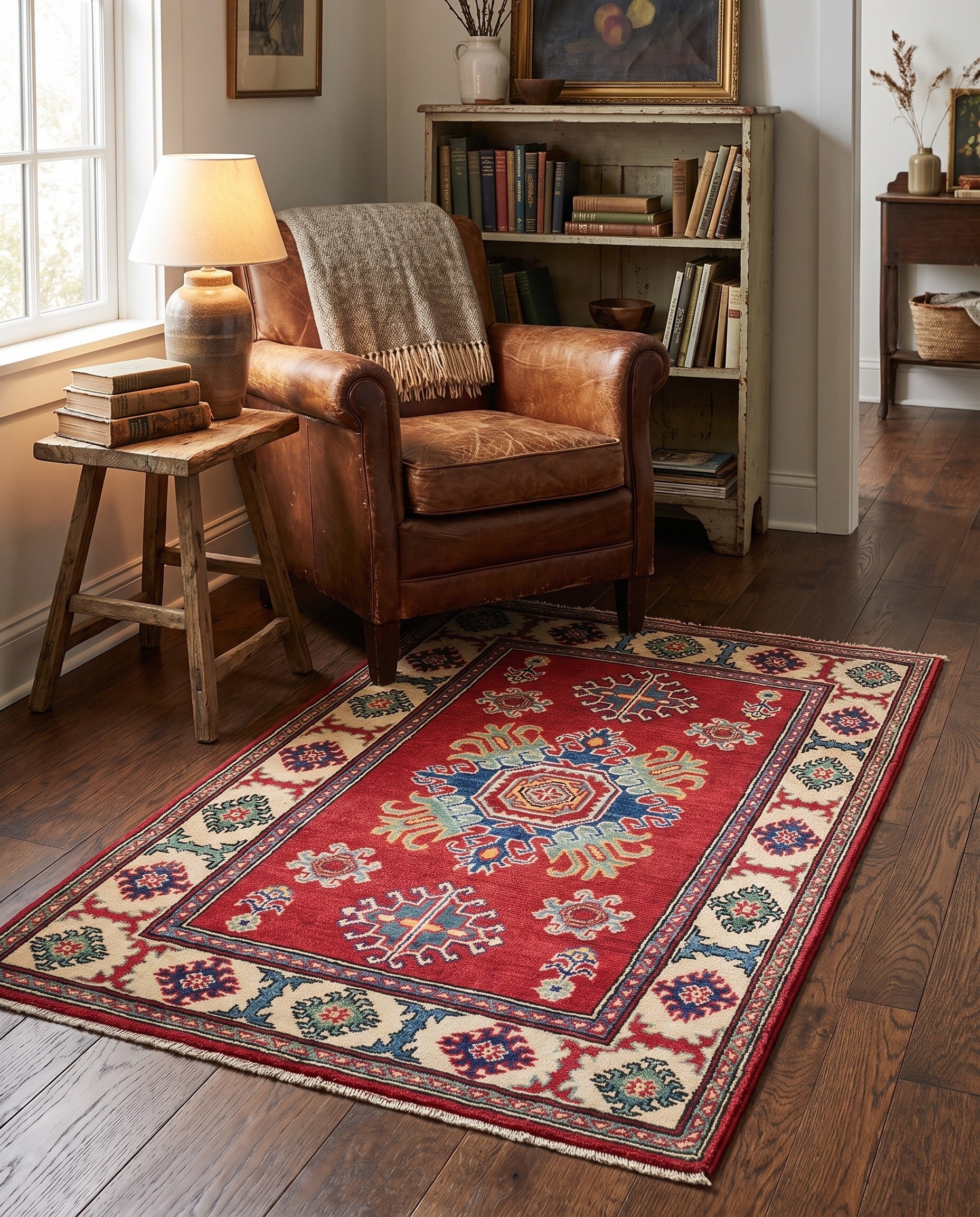2' 9 x 4' 2 Hand Knotted Kazak Rug