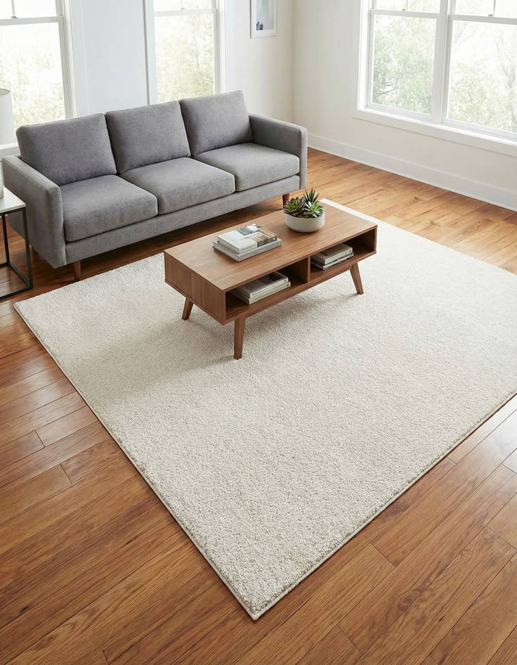 Detail image of 7' 10 x 7' 10 Solid Frieze Square Rug