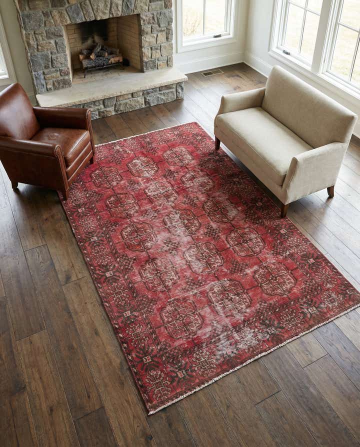 4' x 6' 4 Hand Knotted Ultra Vintage Persian Wool Rug