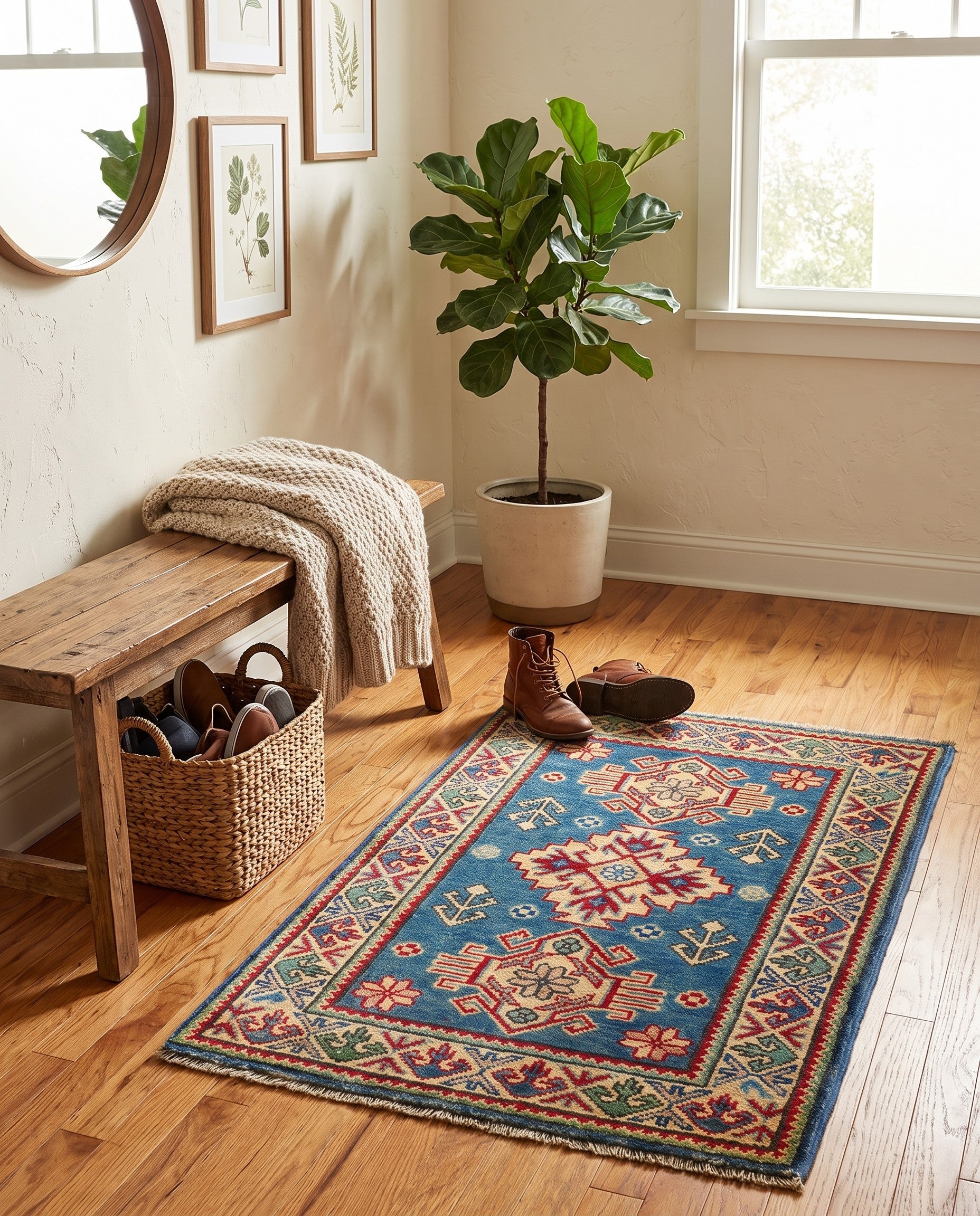 2' x 3' 3 Hand Knotted Kazak Rug