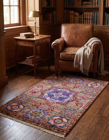 2' x 3' 2 Hand Knotted Mamluk Ziegler Rug