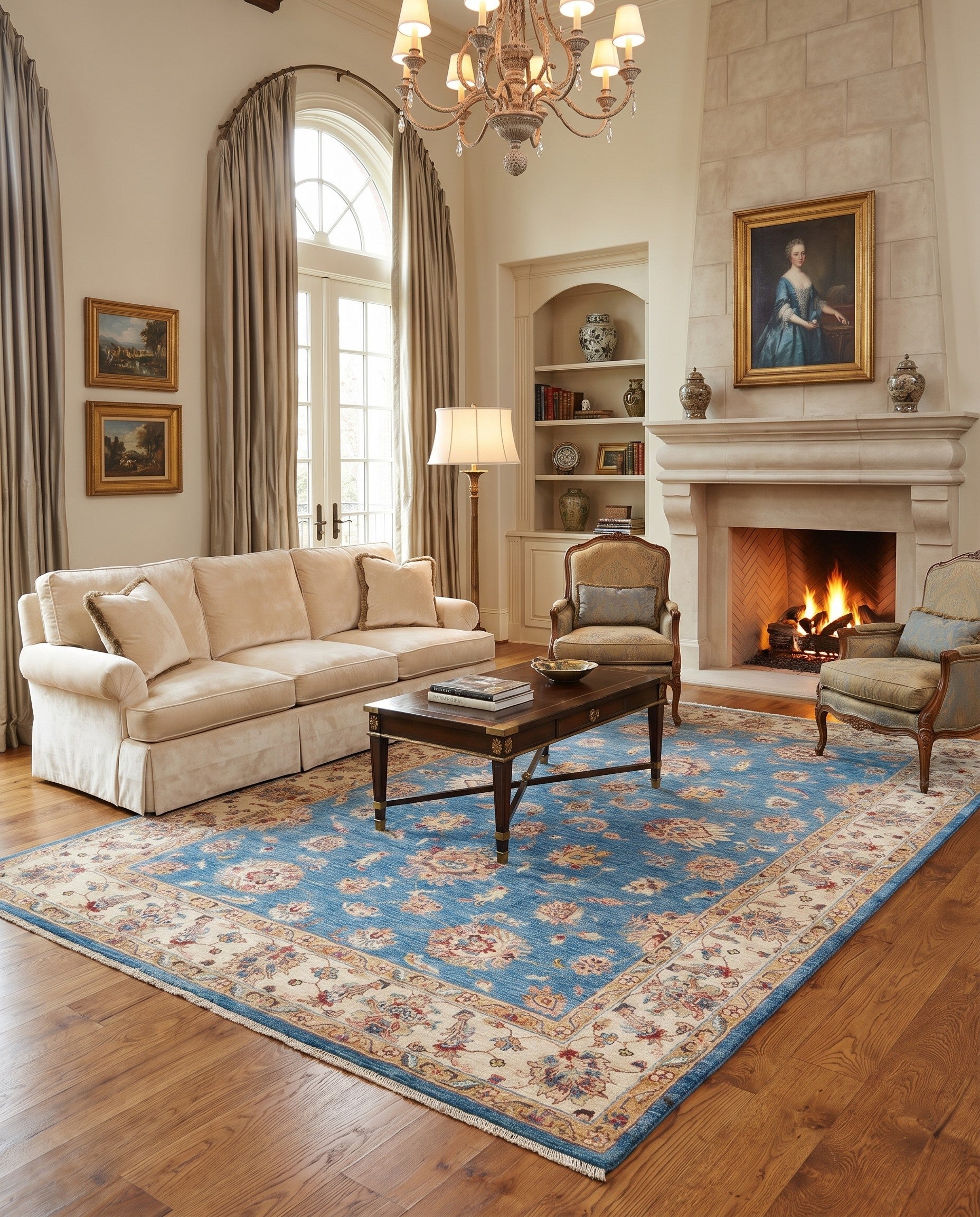 6' 11 x 10' Hand Knotted Ziegler Rug