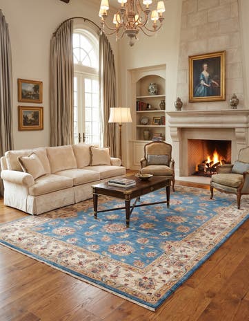 6' 11 x 10' Hand Knotted Ziegler Rug