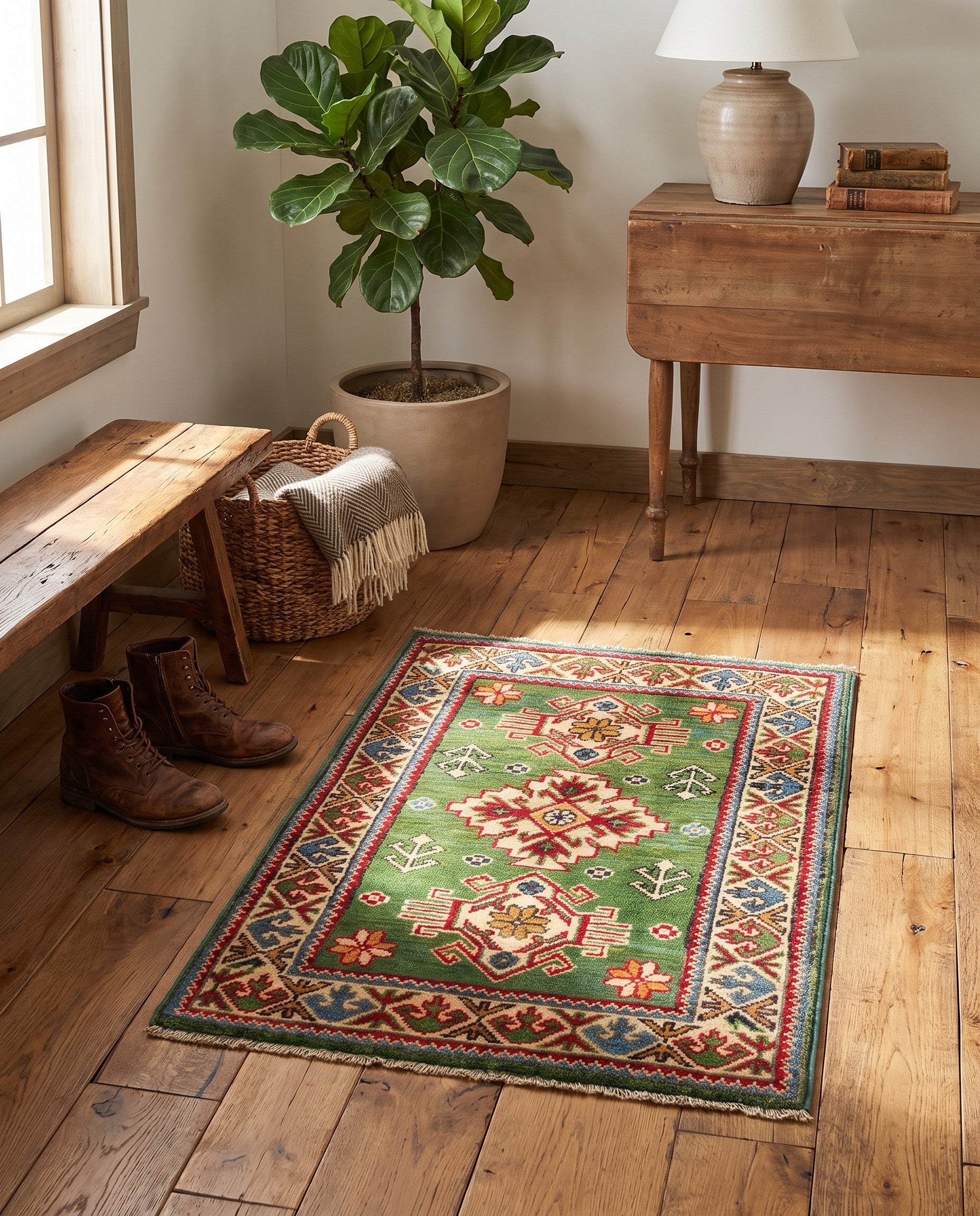 2' 2 x 3' 2 Hand Knotted Kazak Rug