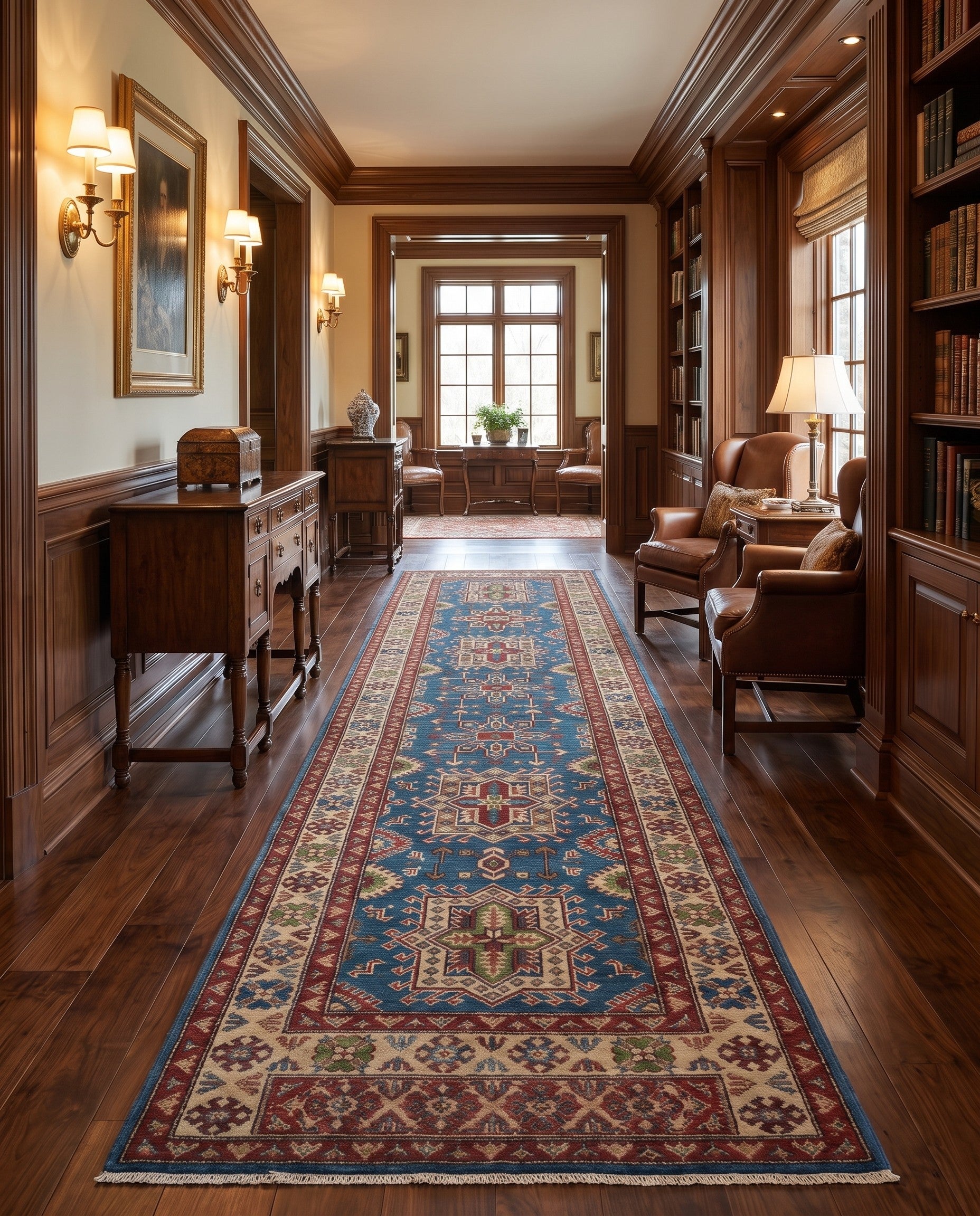 3' 1 x 13' 8 Hand Knotted Kazak Runner Rug