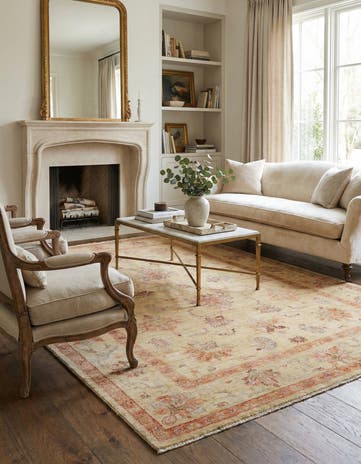 5' 9 x 8' Hand Knotted Oushak Wool Rug