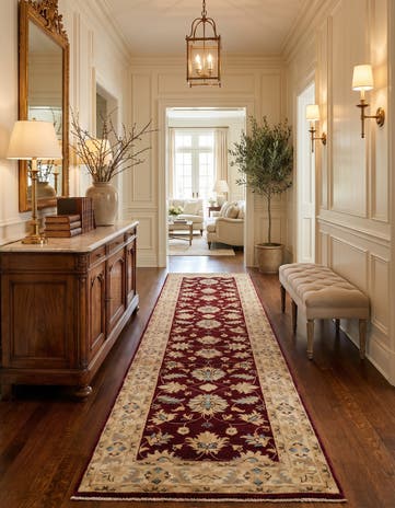 2' 6 x 9' 8 Hand Knotted Peshawar Ziegler Runner Rug