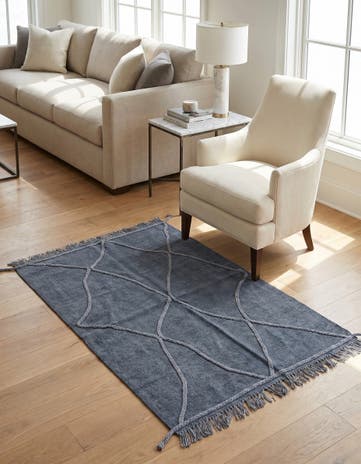 3' 3 x 4' 10 Hand Woven Kilim Modern Wool Rug