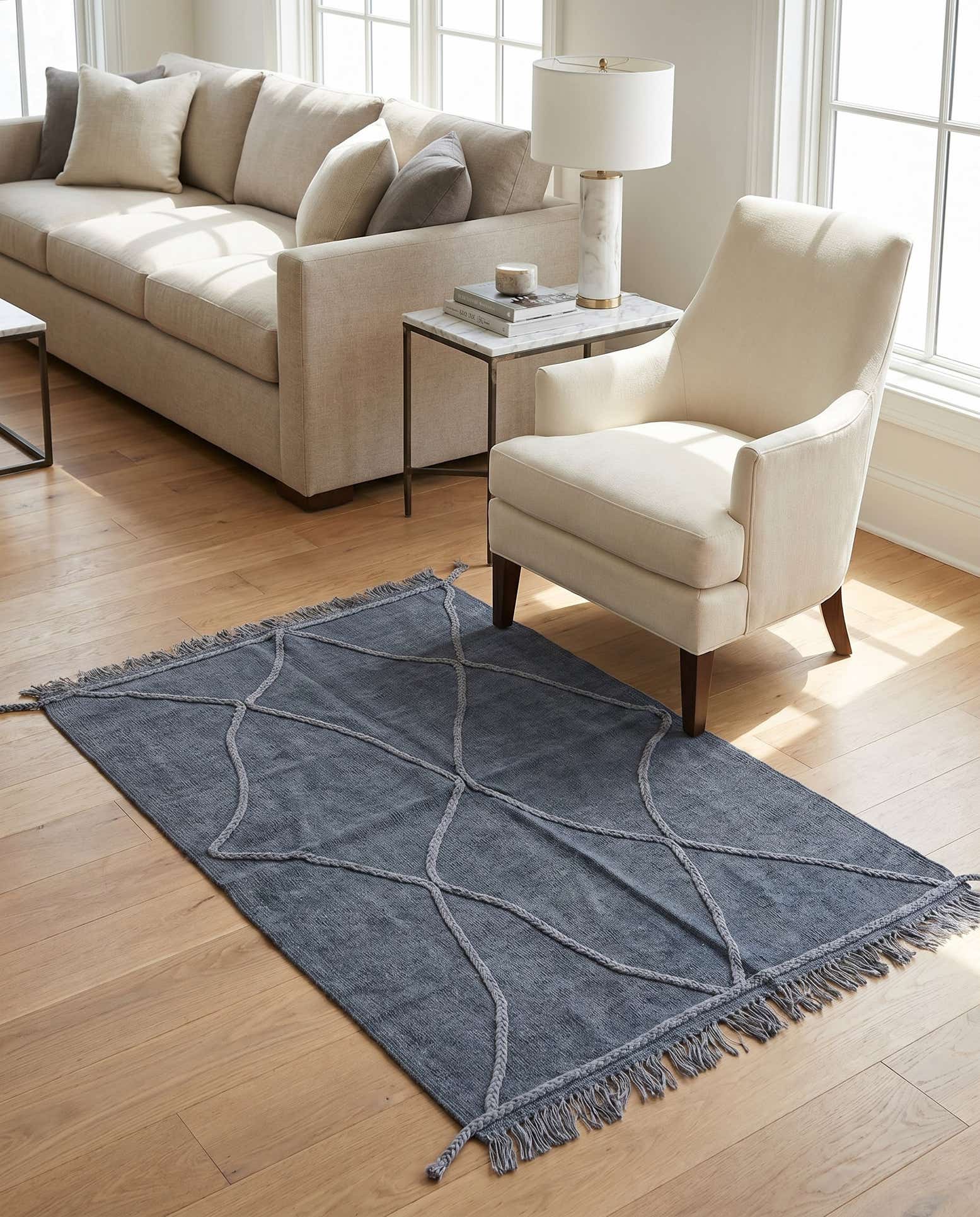3' 3 x 4' 10 Hand Woven Kilim Modern Wool Rug