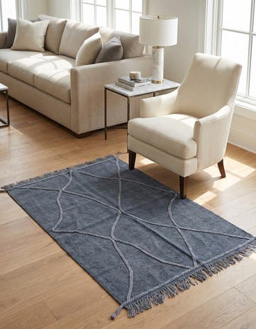 3' 3 x 4' 10 Hand Woven Kilim Modern Wool Rug