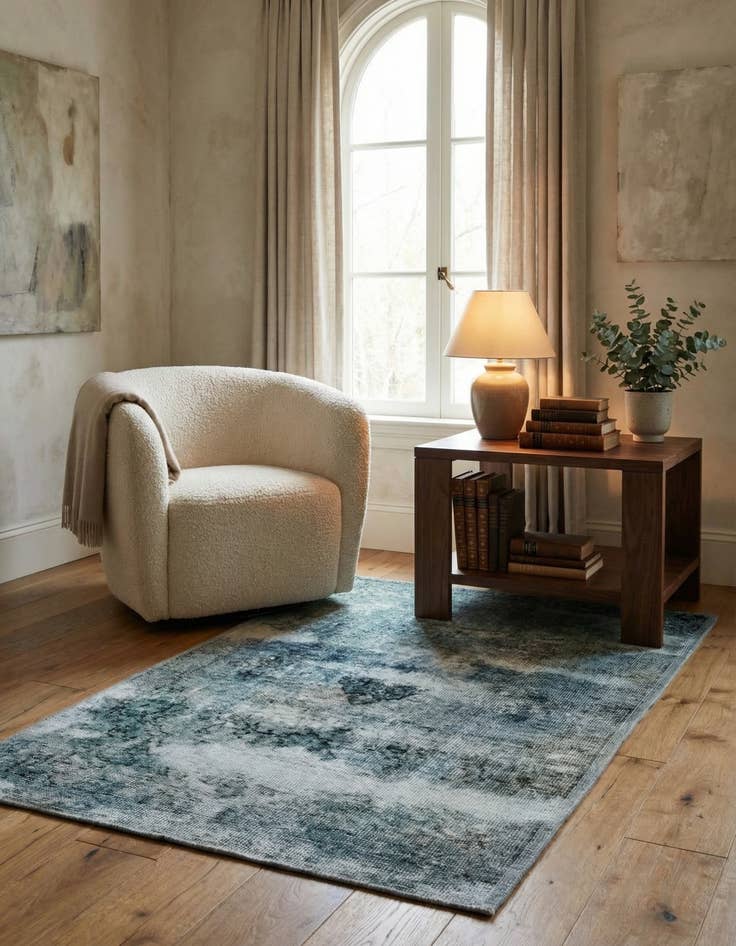 Detail image of 3' x 4' 7 Hand Knotted Ultra Vintage Persian Wool Rug