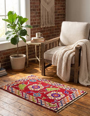 2' x 2' 11 Hand Knotted Kazak Rug