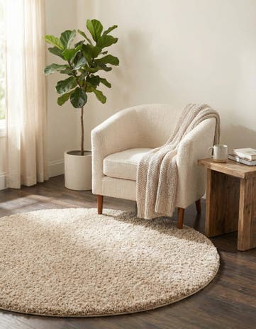 4' x 4' Everyday Shag Round Rug
