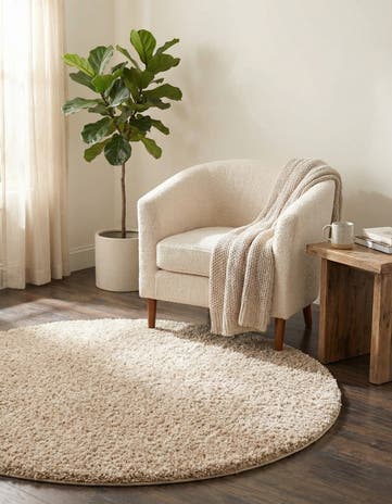 4' x 4' Everyday Shag Round Rug