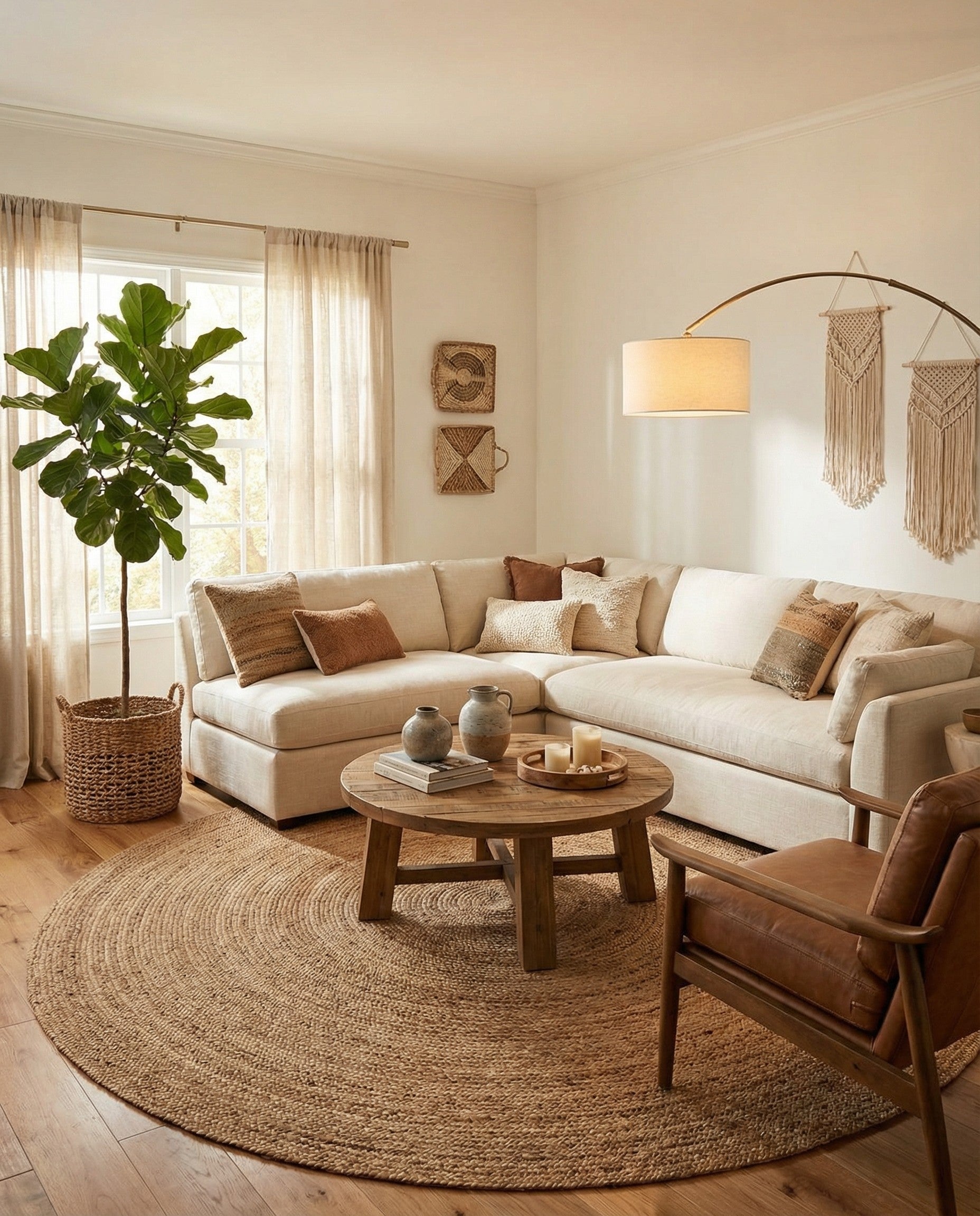 Primary image 10' x 10'  Hand Braided Jute Round Rug