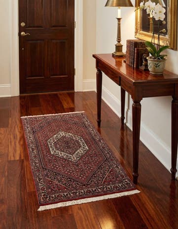 2' 4 x 4' 11 Bidjar With Silk Runner Rug