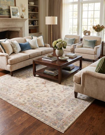 5' 9 x 8' Hand Knotted Ziegler Rug