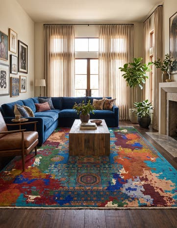 9' 3 x 11' 11 Hand Knotted Mamluk Ziegler Rug