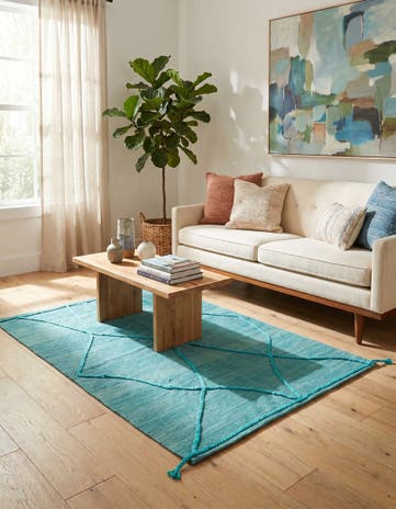 3' 5 x 4' 11 Hand Knotted Moroccan Wool Rug