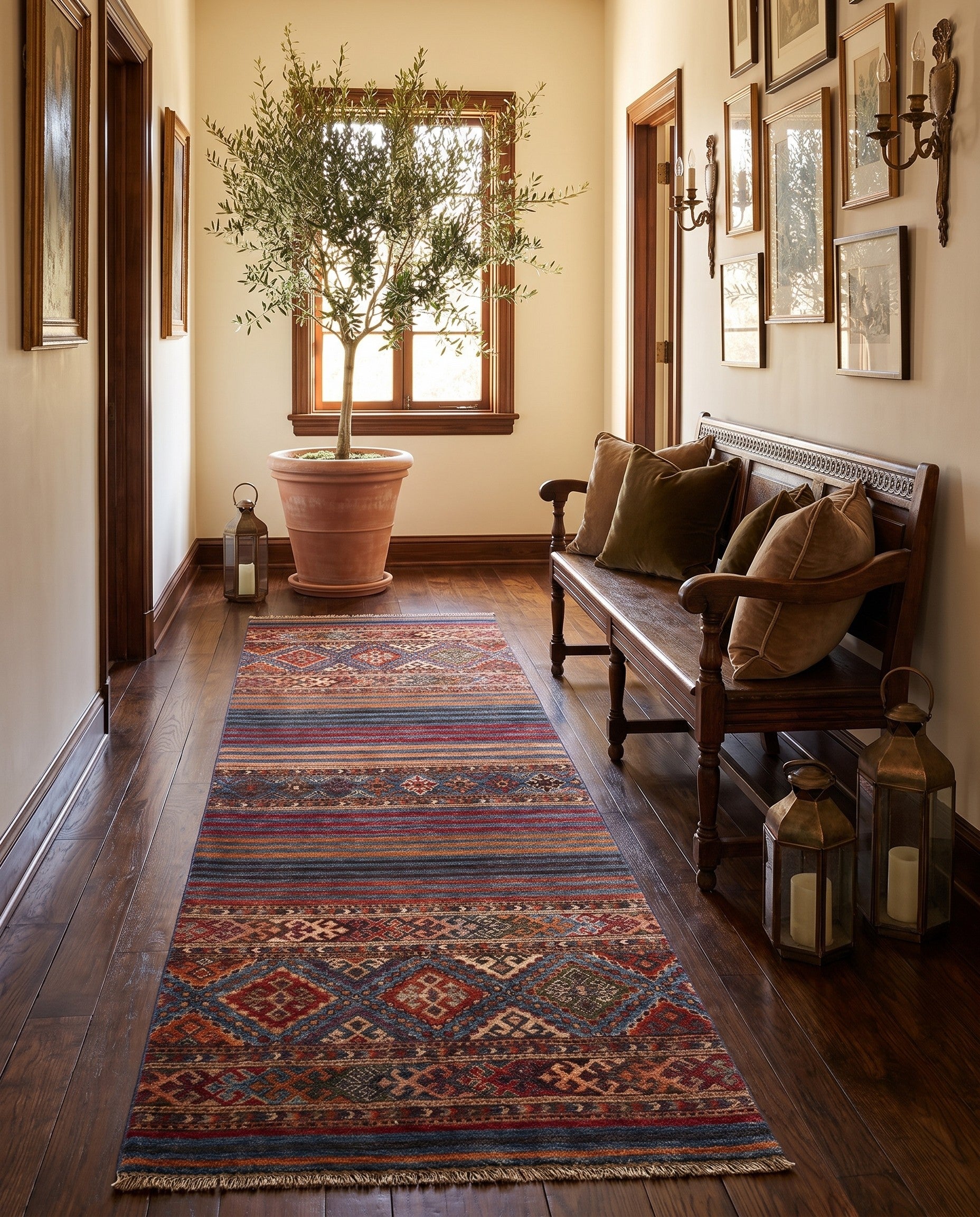 2' 5 x 6' 9 Hand Knotted Kazak Runner Rug