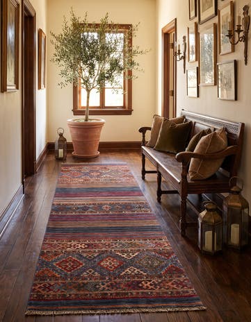 2' 5 x 6' 9 Hand Knotted Kazak Runner Rug