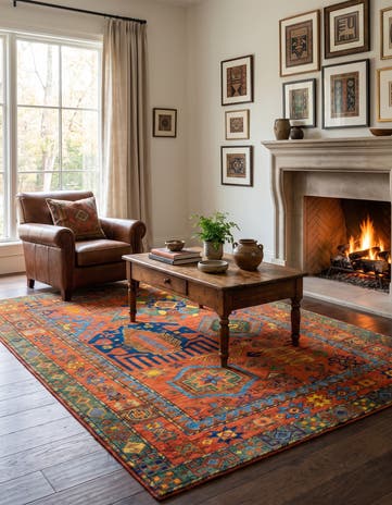 5' 2 x 7' 4 Hand Knotted Kazak Rug