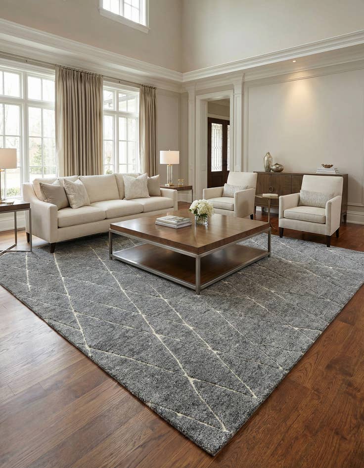 Detail image of 10' x 10' Atlas Moroccan Wool Square Rug