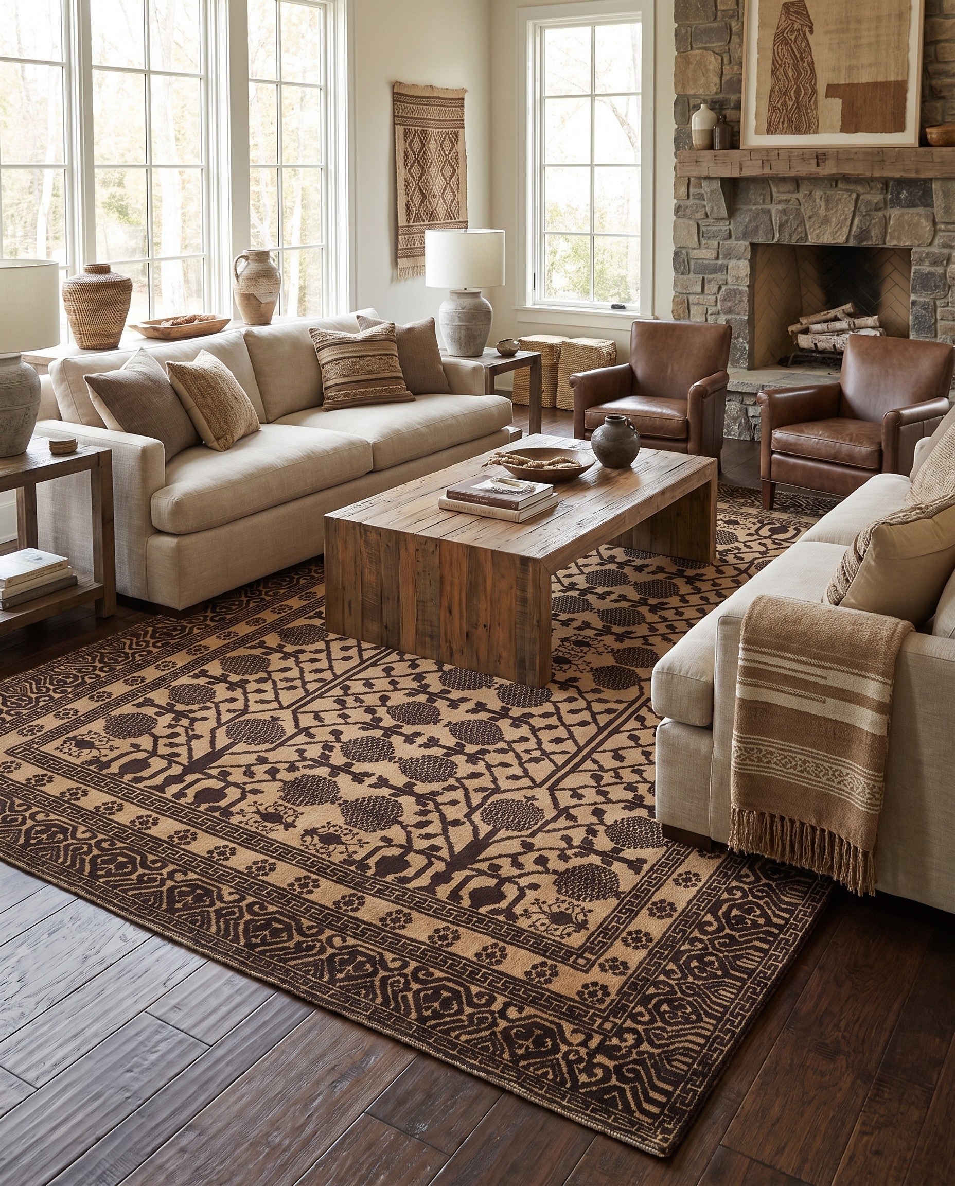 6' 7 x 9' 8 Hand Knotted Ziegler Modern Rug