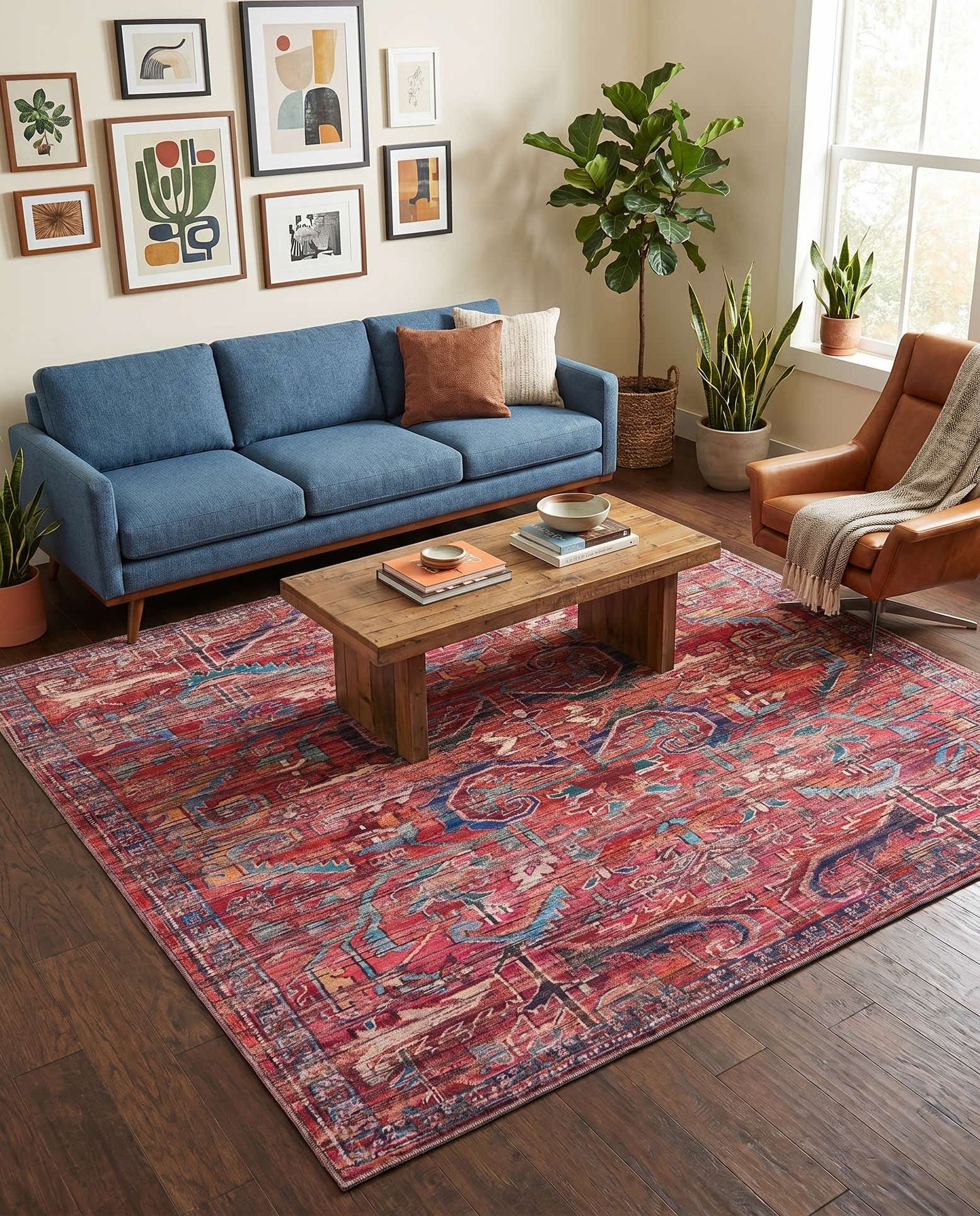 7' 10 x 7' 10 Washable Maahru Square Rug
