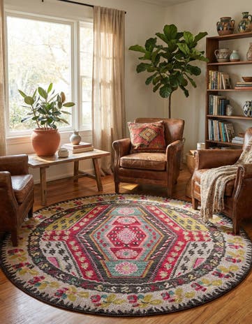 Washable Mesa Round Rug